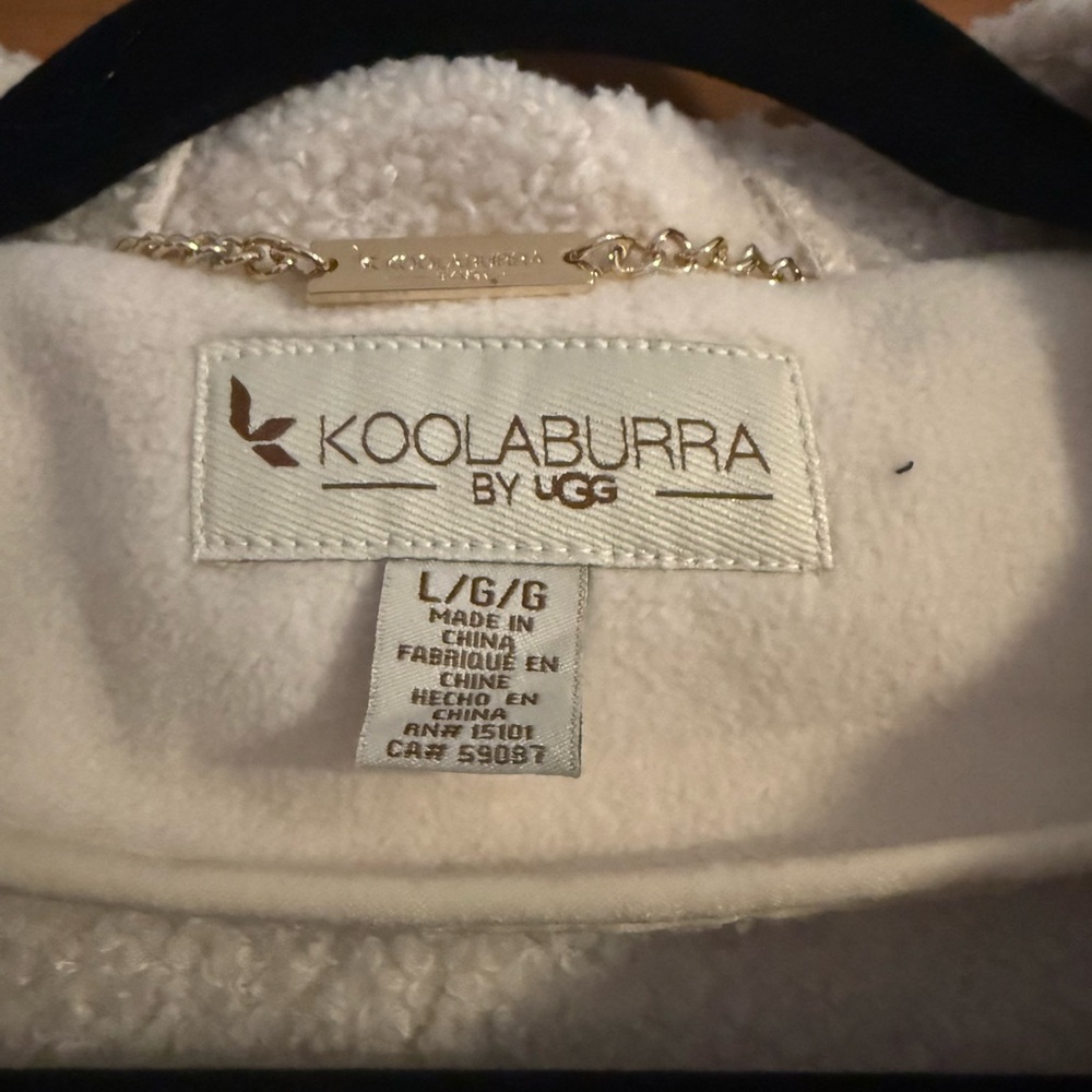 UGG KoolaBurra Soft Cream Teddy Jacket NWT Large - Picture 6 of 15